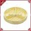 New hand woven food tray plastic rattan storage basket with dividers