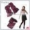 Simplicity Knitted Leg Warmer Boot Socks Stocking Super Long Cable Knit heated leg Warmers