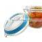 glass airtight tea tins with clamp lid CK13