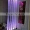 Tall crystal bubble pillars with led light base for partition wall