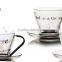 high quality 3oz 4oz 5oz 8oz glass coffee mug with saucer glass tea cup set