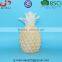 New design home and garden decorations Ceramic Pineapple with wood print decor
