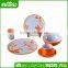 Round melamine dining tableware sets, printed 6pcs japanese-style hotel tableware