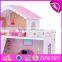 2017 New design girls miniature toys wooden doll house kits W06A083