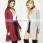 OEM Women Fashion Long Seeve Longline Open-Front Cardigan Sweaters
