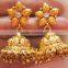 GOLD PLATED TEMPLE DESIGN necklace JHUMKA EARRING set