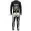 PA0004A adult footless pajamas adult onesie with skeleton printing