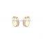 Traditional Imitation Gold Plated Hoop Earrings