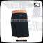 Stripes printing surf board shorts with orange waistband