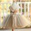 Empire Waist With Satin Sash Champagne Gold Layered Lace Flower Girls Christmas Party Prom Tutu Wedding Dress