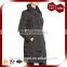 Two-way Front-zip Belted Long Padding Quilting Parka Coat With Faux Fur For The Winter