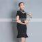 OEM Summer Pencil Elegant Airline Stewardess Uniform Fish Tail Career Dress