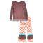 Wholesale long sleeve turkey embroidered girls thanksgiving boutique outfit