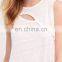Quality Linen Blouse Asymmetric Hem Tops Special Blouse Designs Sleeveless Women Blouse