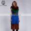 Attractive Style Mink Fur Gilet Ladies Luxury Contrast Color Fox And Mink Vest Overknee Mixed Fur Waistcoat