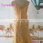 Gold Mermaid Prom Dresses 2017 Scoop Neck with Beaded Tulle Evening Gowns Free Shipping