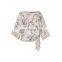 Wholesale 3/4 Sleeves Elegant Ladies Tops Summer Floral Print Kimono Top