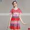 T-D069 Summer New Arrival Casual Trend Lace Contrast Color Women Dress