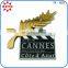 High quality engraved silver metal pin badge with diamond