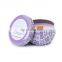 Good quality canning metal empty travel scented lavender candle tin