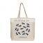 Premium Natural Cotton Canvas Tote bag with Zipper for Grocery Reusable bag