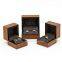 High-end wooden ring box, customized LOGO, simple earrings display box, original direct packaging jewelry box