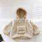 6138/Newest fashion plush infant girl warm winter sweater hooded thicken toddler girls pullover top