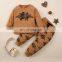 Kid boys 2021 cotton clothes set boys printed bear cartoon tops leggings 2pcs outfit outfits