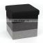 RTS Modern Living room furniture Tricolor folding storage ottoman hot sell easy carry