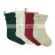 wholesale decorative knit white christmas socking for christmas