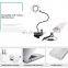 USB powered Brightness adjustable Eye protection Learn Clip black table lamp