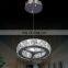 Modern simple led fish line chandelier stainless steel wire cutting crystal lamp bedroom restaurant luxury led chandelier lamps