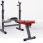 Home gym bodybuilding adjustable foldable weight lifting bench exercise weight barbell rack