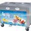 Stainless Steel Double Flat Pan Small Thai Fried Ice Cream Roll Machine Fry