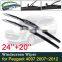 for Peugeot 4007 2007~2012 2008 2009 2010 2011 Front Windscreen Windshield Wipers Car Wiper Blades Car Accessories