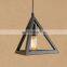 Industrial LED E27 Black Metal Pendant Light for Dining Living Room