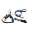 Blue and yellow dog collar simple design outdoor walking dog collar factor price