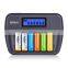 Doublepow 1.2v AA battery Charger AAA NIMH NI-CD battery charger Intelligent LCD screen Fast Charger