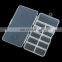 High Quality Small Size 100PCS 500 Half Transparent Plastic Nail Art Tip Empty Storage Nail Tips Box Case Manicure Tool 11 grids