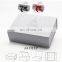 Luxury A4 deep custom color rigid cardboard Christmas eve gift packaging basket box with ribbon