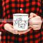 Christmas Holiday Gift Cast Iron Rolled Edge 8cm Enamel Mug for Coffee