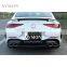 Для класса Mercedes benz CLS C257, модифицированной версии GT63s AMG, набор кузова PP с передним и задним бампером, сборным диффузором и наконечником выхлопной трубы