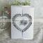 Wholesale Gatefold Silver Embossed Heart-shaped Design Wedding Invitation Card