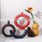 Morandi Color Modern Nordic INS Style Geometry Design Model Home Decorative Flowers Ornament Mini Ceramic Vase