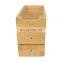 Bamboo Drawer Organizer Storage Box Bin Set Multi-Use Drawer Organizer for Kitchen Bathroom Office Desk Makeup Jewelry