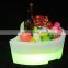 Champagne Wine Drinks Beer Bucket Portable Party Use Rgb Color Change Battery Control Square Led Illuminated Ice Bucket