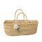 Straw Natural Seagrass Baby Changing Basket Handwoven for Nursery high quality Moses Basket cheap wholesale