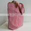 High Quality Stylish Denim Bag Denim Tote Bag With Genuine Leather Handles
