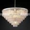 Modern luxury interior decoration round Glace series frosted glass chandelier spiral staircase living room lighting