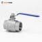 [RUOTENG]  SS304 316 Stainless Steel Handle with Locking Internal Thread BSPP BSPT NPT 2PC Ball Valve